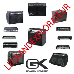 Ultimate Gallien Krueger GK Operation Repair Service Schematics manual s DVD - Picture 1 of 1