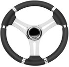 Bootslenkrad 3-Speichen Niro-Steuerrad Elegance Polyurethan schwarz Lenkrad