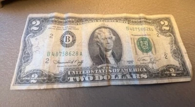 1976 2 Dollar Bill Green Seal - Image 1 of 4