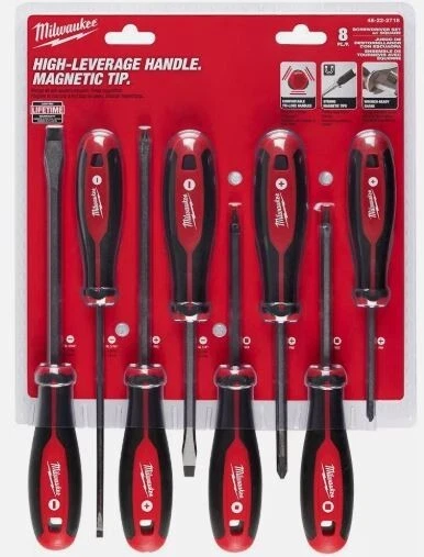 Kit de destornilladores Milwaukee 8 piezas con juego de accionamiento cuadrado 48-22-2718 NUEVO Foto 1 de 1
