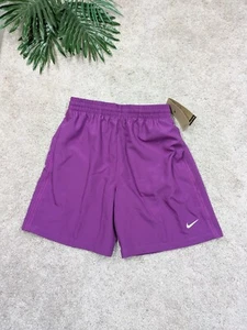 Nike Dri Fit Shorts Kids L Large Purple Elastic Waist Standard Fit Girls NWT - Picture 1 of 9