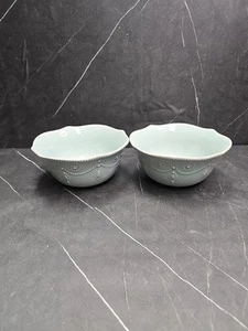 2 Lenox French Perle All Purpose Bowl Blue 6 5/8 X 2 5/8 - Picture 1 of 6