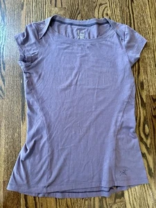 Arc’teryx Women's Size Medium Short Sleeve Crew T-shirt Marled Purple Gym Hiking - Picture 1 of 8