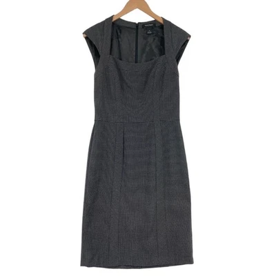 Vestido feminino White House Black Market preto e branco bolinhas ventilado linha A tamanho 6 - Imagem 1 de 4