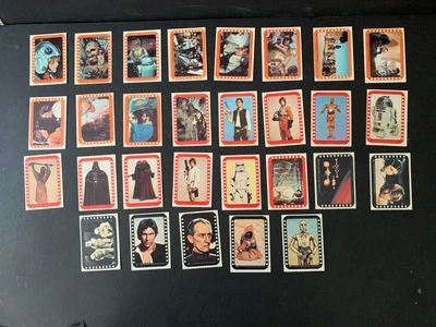 1977 Topps Star Wars Fox Films Series 1 -5 Complete 55 Sticker Card Set EX+ - Image 1 of 4