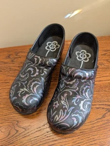 Sanita Original Professional Danish Clogs Metallic Leather US 10 EU 41 Comfort - Picture 1 of 7