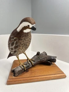 Vintage 1990s Life Size Bob White Northern Bird Carving - Picture 1 of 15
