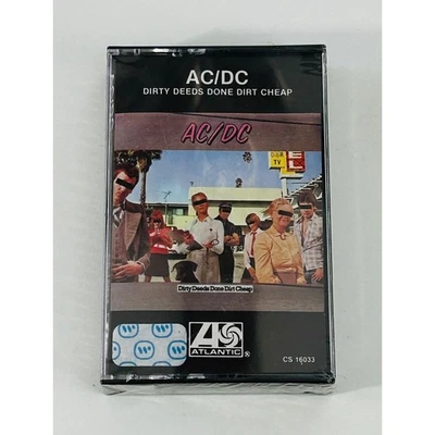 AC/DC ACDC Cassette Tape Dirty Deeds Done Dirt Cheap 1976 Factory Sealed New - Image 1 of 4
