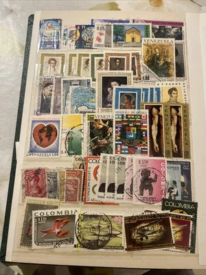 LOT Stock Vrac 130 Timbres Oblitérés Neufs AMERIQUE LATINE Venezuela Paraguay - Photo 1/4