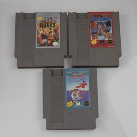 Bad Dudes Karate Champ Tag Team Wrestling Nintendo NES Video Game Lot Tested