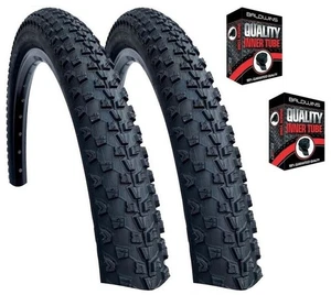 Baldys 27.5 x 2.10 650B BLACK Mountain Bike Off Road Knobby Tread TYRE s TUBE s - Picture 1 of 18