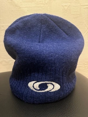 Vintage Salomon Software Beanie Hat Cap Y2K Skate Surf Snowboarding Navy Blue - Image 1 of 4