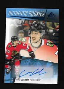COLE GUTTMAN 2023-24 SP Game Used Authentic ROOKIES AUTO RC AUTOGRAPH BLUE #252 - Picture 1 of 2