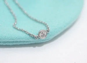 Tiffany & Co. Pt 950 Platinum Elsa Peretti Diamond By The Yard Bracelet 0.08ct - Picture 1 of 7