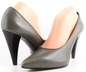 $625 PROENZA SCHOULER A1006 Stone Self Piping Leather Designer Pumps 10 EUR 41 - Picture 1 of 4