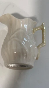 Belleek Fine China Lustre Lily White 3.5” 4oz Creamer 3rd Black Mark 1926-1946 - Picture 1 of 8