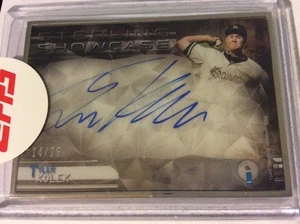 Tyler KOLEK• 2014 Bowman Sterling SHOWCASE AUTOGRAPH• Framed On-Card /25 Auto! - Picture 1 of 4