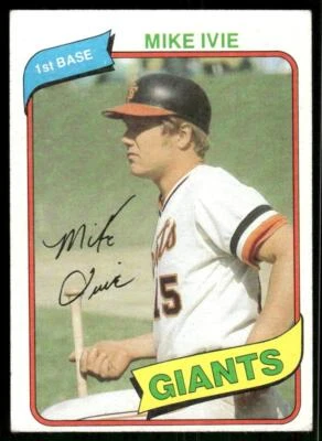 1980 Topps #62 Mike Ivie - Image 1 of 2