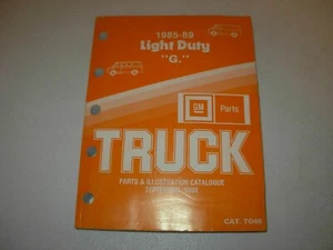 1985 - 1989 "G" Light Duty Vans Parts Manual - Picture 1 of 5