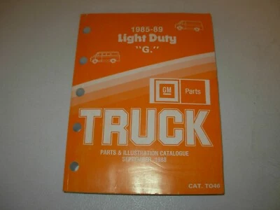 1985 - 1989 "G" Light Duty Vans Parts Manual  - Image 1 of 4