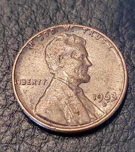1963-D-Penny-Lettering Touching Rim. Nice 🪙 - Picture 1 of 2
