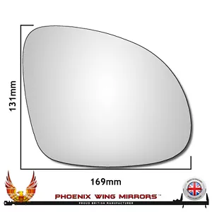 Right Hand Drivers Side For Skoda Yeti 2009-2018 Convex Wing Door Mirror Glass - Picture 1 of 3