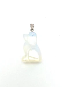 White Opalite Stone Dog Small Pendant, 27.95cts (0.2oz) - Picture 1 of 1