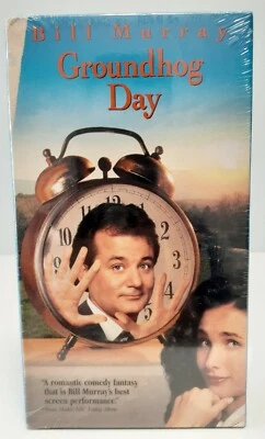 Groundhog Day (VHS, 1993, Closed Captioned) SEALED & NEVER OPENED  - Image 1 of 4