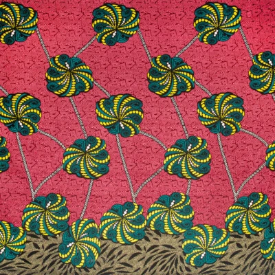 African Print (750821-1) Multi Color Cotton Fabric 45" By The Yard - Image 1 of 4