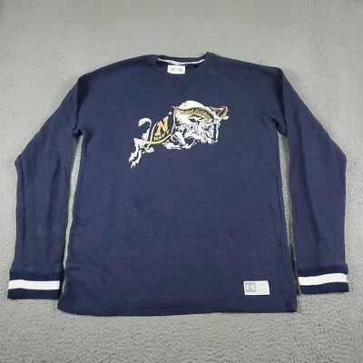 Under Armour Navy Midshipmen T Shirt Mens Medium Blue College Long Sleeve * - Image 1 of 4
