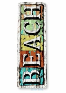 BEACH 11X4 TIN SIGN HOME GARAGE REPRODUCTION TIN SIGN RUSTIC BEACH POOL - Picture 1 of 1