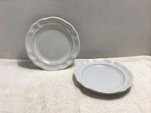 Pfaltzgraff  POETRY Glossy  SALAD PLATES blue line no decal  SET of 2 - Picture 1 of 6