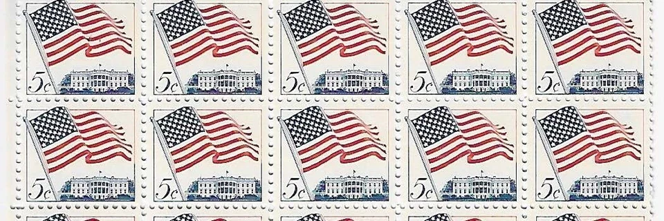 US Flag Over White House 5c Stamp Block of 10 Scott #1208 - Image 1 of 1