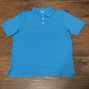 Croft & Barrow Mens Short Sleeve Button Up Knit Casual Signature Polo Blue Sz M - Picture 1 of 7