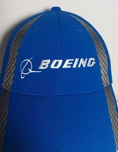 Official Boeing Baseball Hat Cap Blue Embroidered Design Aviation - Picture 1 of 8