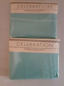 Celebration sheets Set Blue Top and Fitted Twin size
