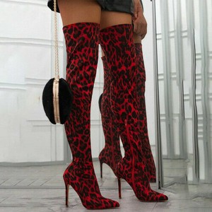 red leopard boots
