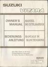 SUZUKI VITARA Betriebsanleitung 1990 Bedienungsanleitung  Handbuch Bordbuch BA
