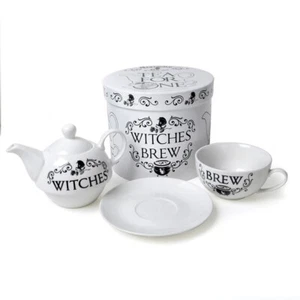 Alchemy Gothic ATS1 Witches Brew Tea 3 Pc Set Pot Cup Coffee China - Picture 1 of 5