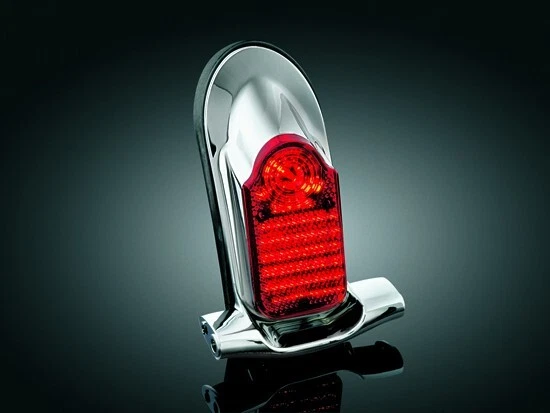 4991 - TOMBSTONE TAIL LIGHT with Chrome License Plate Bracket - Изображение 1 из 1