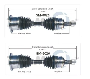TrakMotive Front CV Joint Boot Axle Shaft Kit Set 2PCS For Chevy Silverado 4WD - Picture 1 of 4