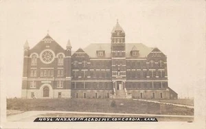 RPPC CONCORDIA KS Nazareth Academy Kansas Vintage Real Photo Postcard ca 1910s - Picture 1 of 2