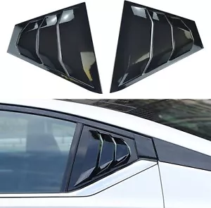 2PC Rear Side Window Louver Scoop Shade For Nissan Altima 2019-2023 Glossy Black - Picture 1 of 10