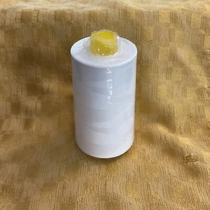 White 6000 Yard spool 100% spun polyester Sewing Serger thread #white - Picture 1 of 2