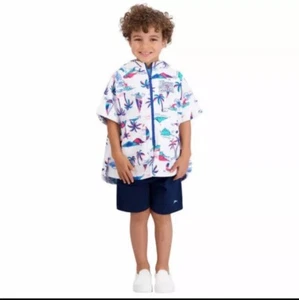 Tommy Bahama Kids' Beach Cover Up Palm Tree Jacket Size L/XL 7-12 Zipper - Picture 1 of 13