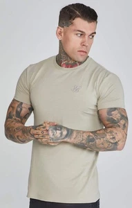 SikSilk Herren Kurzarm Muscle Fit T-Shirt Tee Grau - Bild 1 von 11