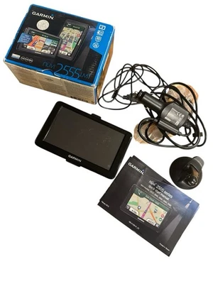 Garmin Nuvi 2555LMT 5” GPS Navigator with accessories bundle - Image 1 of 2