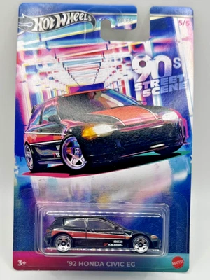 Hot Wheels Honda Civic EG '92 Silver series 90's Street scene - Image 1 of 4