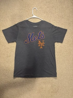 Majestic нитки New York Mets логотип графический футболка серый размер M сделано в США - Изображение 1 из 4