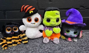 Ty Halloween 4er Set Plüsch-Nachtmütze-Weber-Victor-Charlotte - Bild 1 von 1